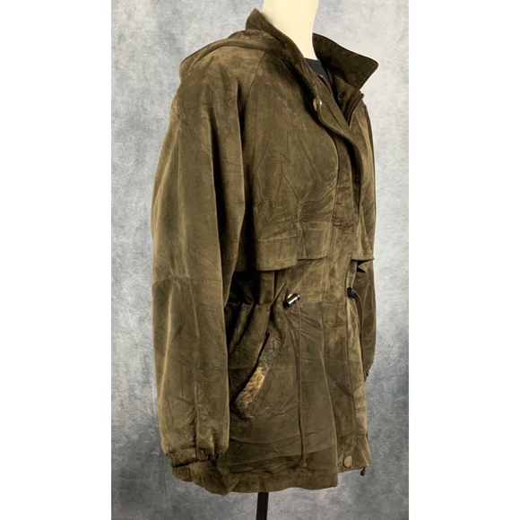 VINTAGE , 80’S BROWN SUEDE COAT , SIZE 8 - Picture 3 of 10